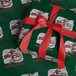 England Soccer Fan English Flag Wrapping Paper Roll