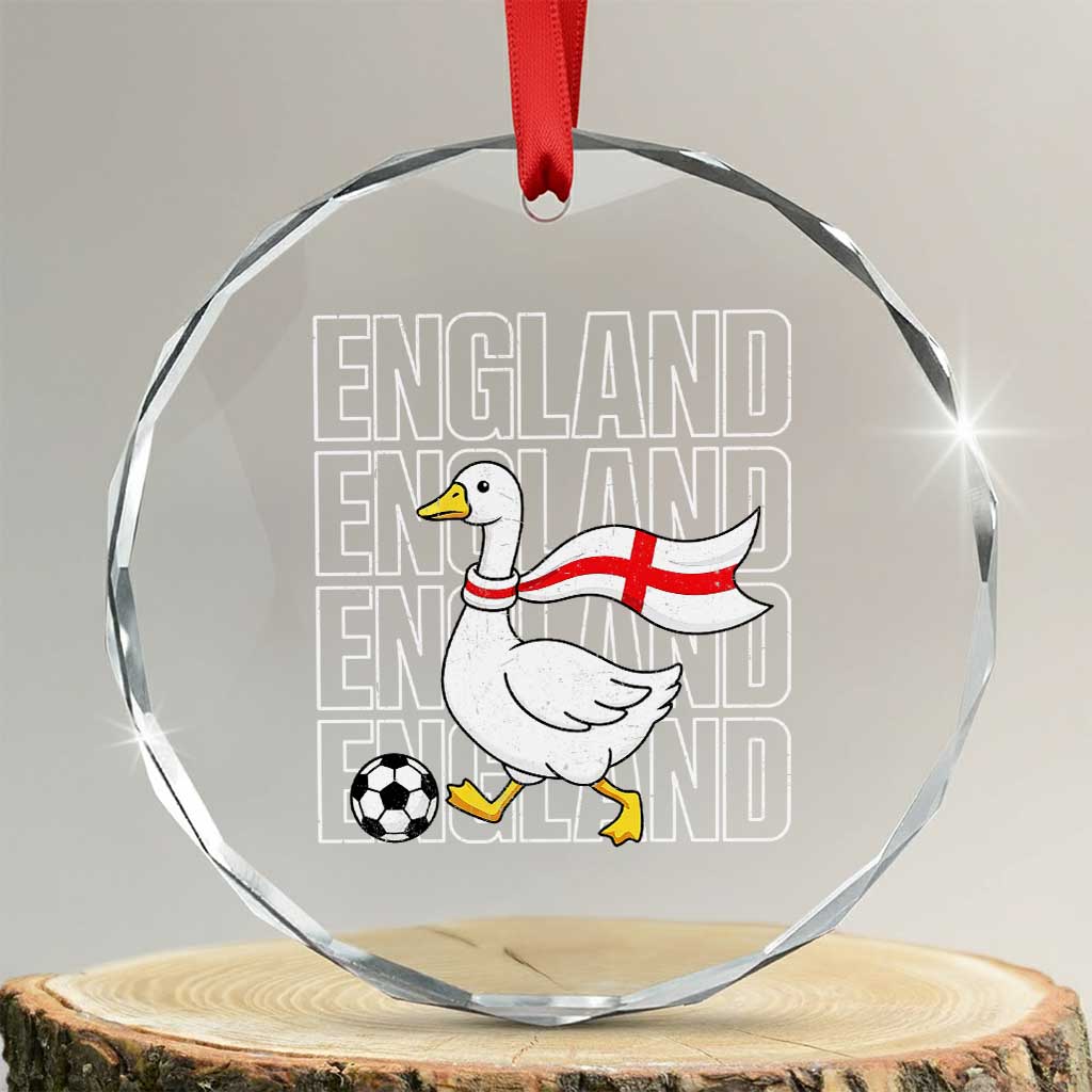 England Soccer Football Crystal Glass Ornament Silly Goose England Flag Fan Supporter TS14 Transparent Glass 3'' Circle Print Your Wear