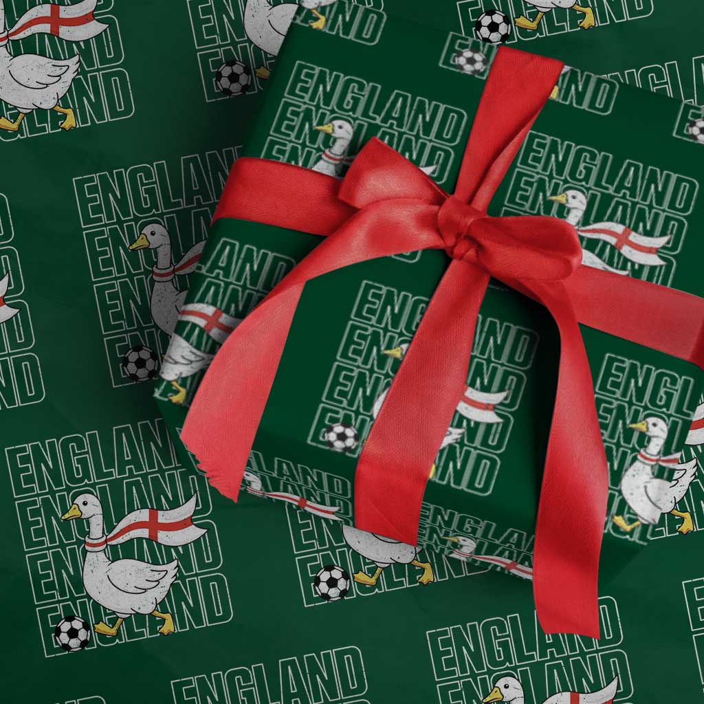 England Soccer Football Wrapping Paper Roll Silly Goose England Flag Fan Supporter