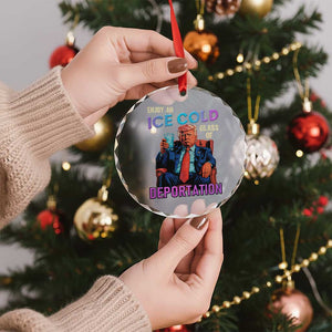 Enjoy An Ice Cold Glass Of Deportation Crystal Glass Ornament Funny Trump Conservative Political Patriotic TS02 Print Your Wear