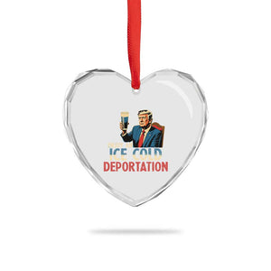 Enjoy An Ice Cold Glass Of Deportation Heart Crystal Glass Ornament Trump Conservative Political Humor Patriotic TS02 Print Your Wear