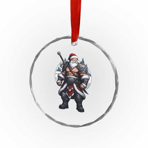 Epic Viking Santa Christmas Crystal Glass Ornament Barbarian Style Holiday Warrior Claus TS02 Print Your Wear