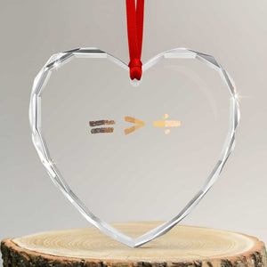 Equality Is Better than Division Heart Crystal Glass Ornament Equal Rights Math Symbol TS10 Transparent Glass 3'' Heart Print Your Wear