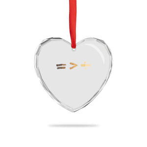 Equality Is Better than Division Heart Crystal Glass Ornament Equal Rights Math Symbol TS10 Print Your Wear