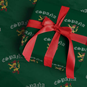 Espana Spain Lion Spanish Flag Spaniard Pride Wrapping Paper Roll TS14 Green Print Your Wear