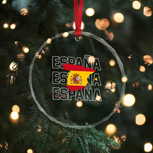 Espana Spain Map Pride Spanish Flag Crystal Glass Ornament TS14 Print Your Wear