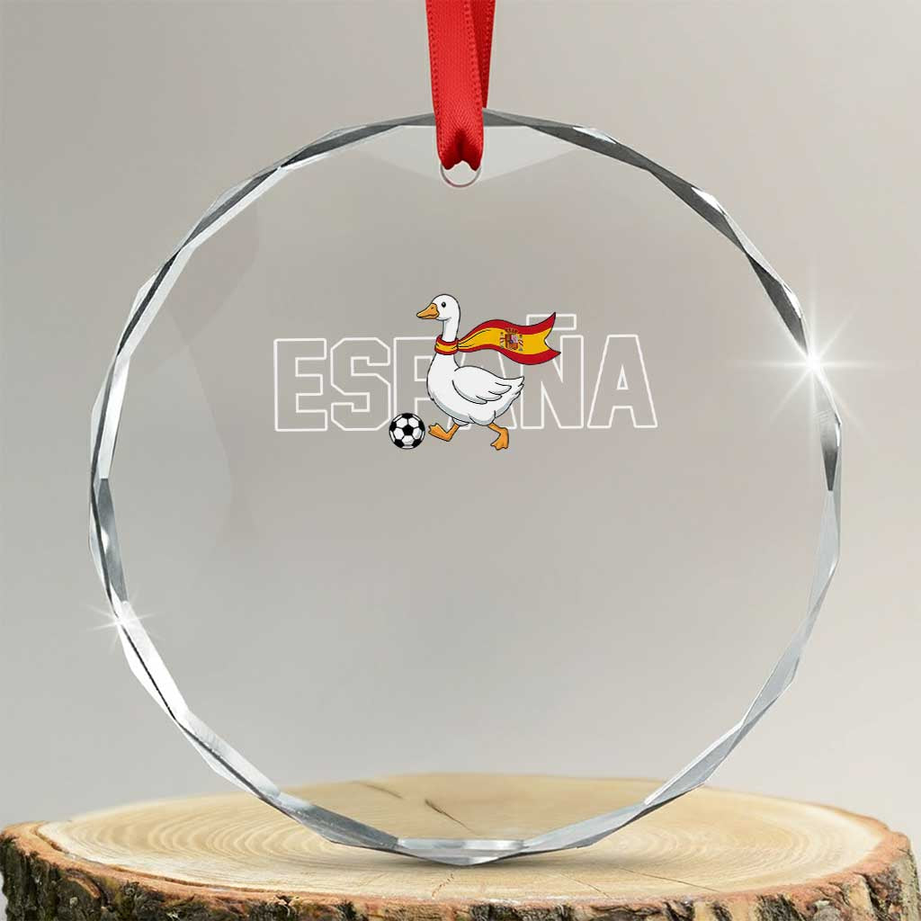 Espana Spain Soccer Football Crystal Glass Ornament Silly Goose Spanish Flag Fan Supporter TS14 Transparent Glass 3'' Circle Print Your Wear