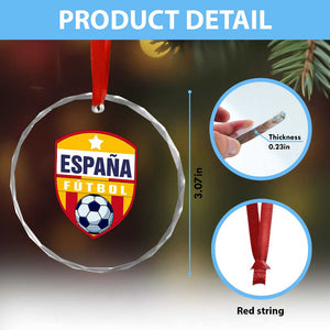 Espana Spain Soccer Football Fan Spanish Flag Crystal Glass Ornament TS14 Print Your Wear