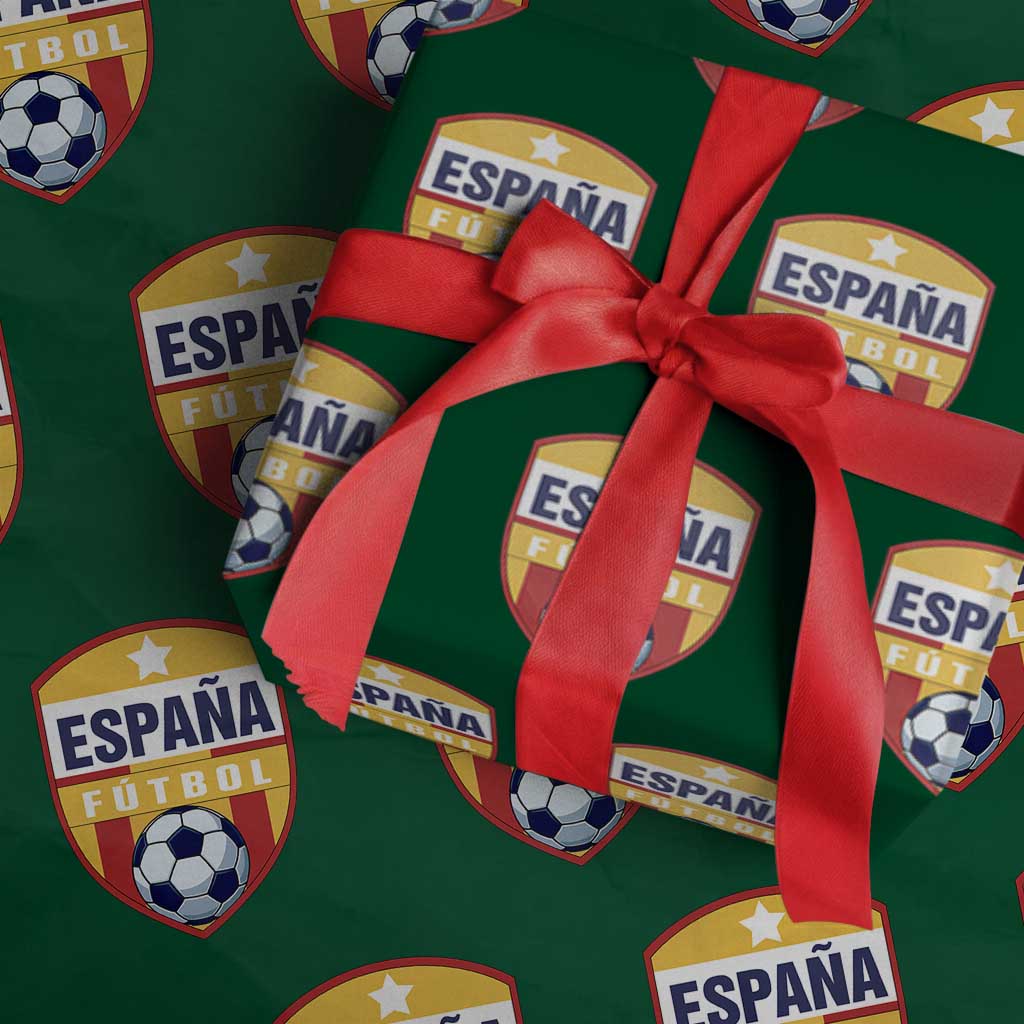 Espana Spain Soccer Football Fan Spanish Flag Wrapping Paper Roll TS14 Green Print Your Wear