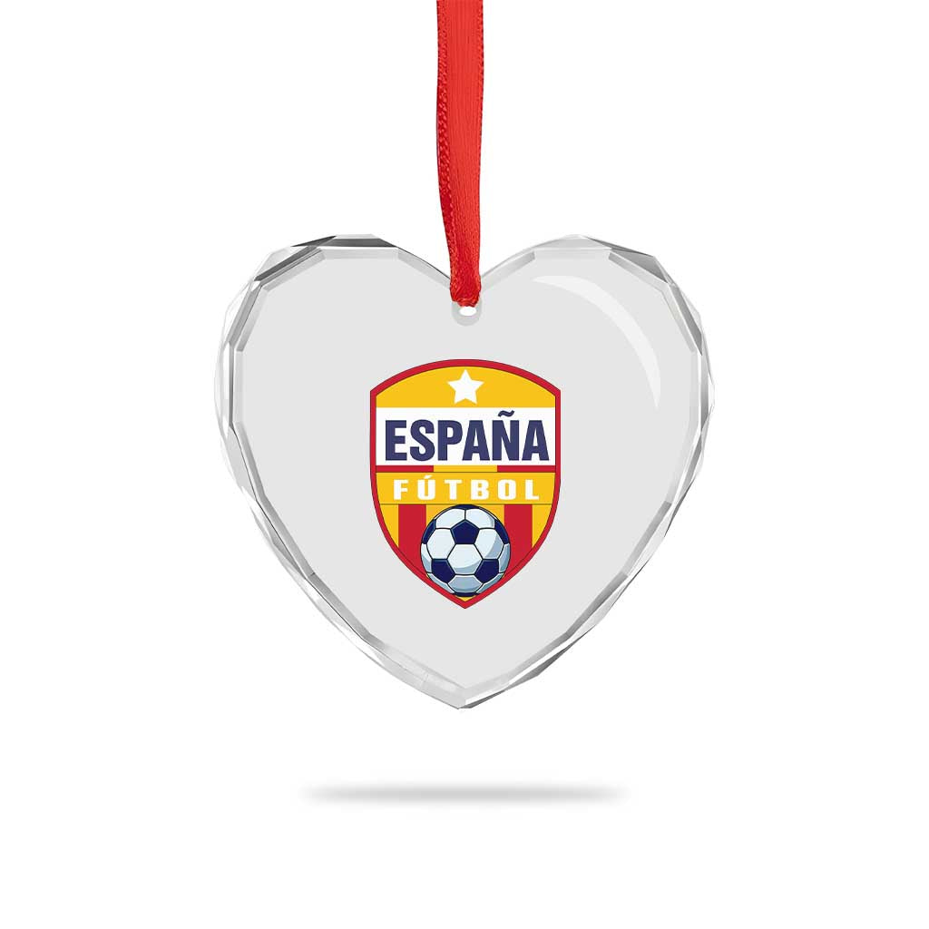 Espana Spain Soccer Football Fan Spanish Flag Heart Crystal Glass Ornament TS14 Print Your Wear