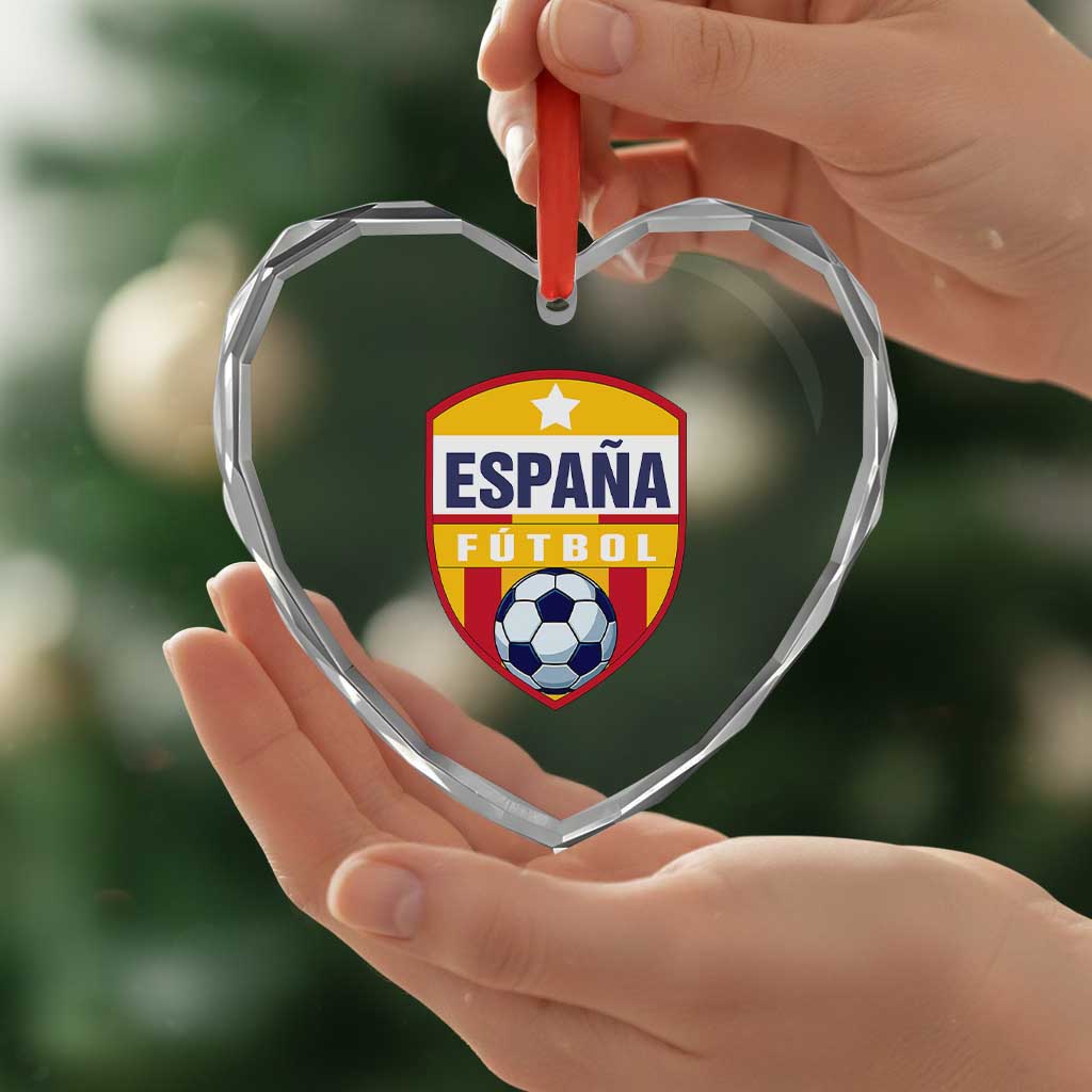 Espana Spain Soccer Football Fan Spanish Flag Heart Crystal Glass Ornament TS14 Print Your Wear