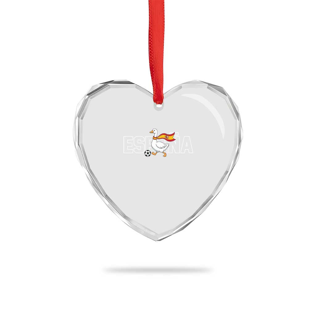 Espana Spain Soccer Football Heart Crystal Glass Ornament Silly Goose Spanish Flag Fan Supporter TS14 Print Your Wear