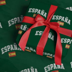 España Vintage Spanish Flag Pride Graphic Wrapping Paper Roll