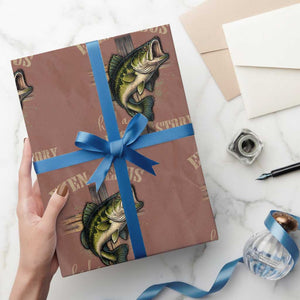 Even Jesus Had A Fish Story Wrapping Paper Roll Funny Fishermen Christian Cross TS11 Mocha Print Your Wear