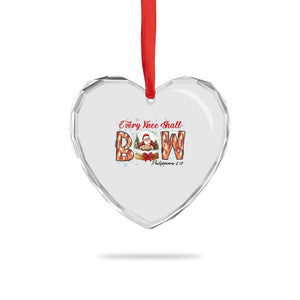 Every Knee Shall Bow Heart Crystal Glass Ornament Santa Christmas Nativity Scene Bible Verse TS11 Print Your Wear