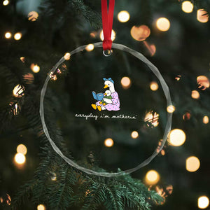Everyday I'm Motherin Crystal Glass Ornament Funny Goose Mom Mother Day Gifts TS14 Print Your Wear