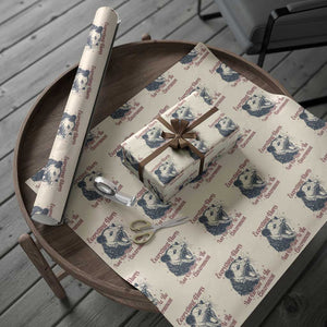 Everything Hurts And I Am Mad At The Government Wrapping Paper Roll Funny Burnout Possum TS11 Beige Print Your Wear
