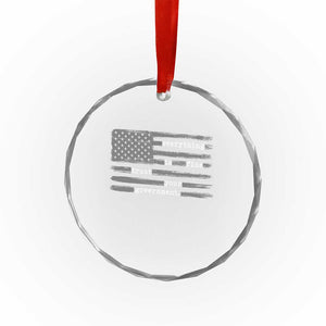 Everything is Fine Trust Your Government Crystal Glass Ornament Funny Political Sarcastic American Flag TS14 Print Your Wear