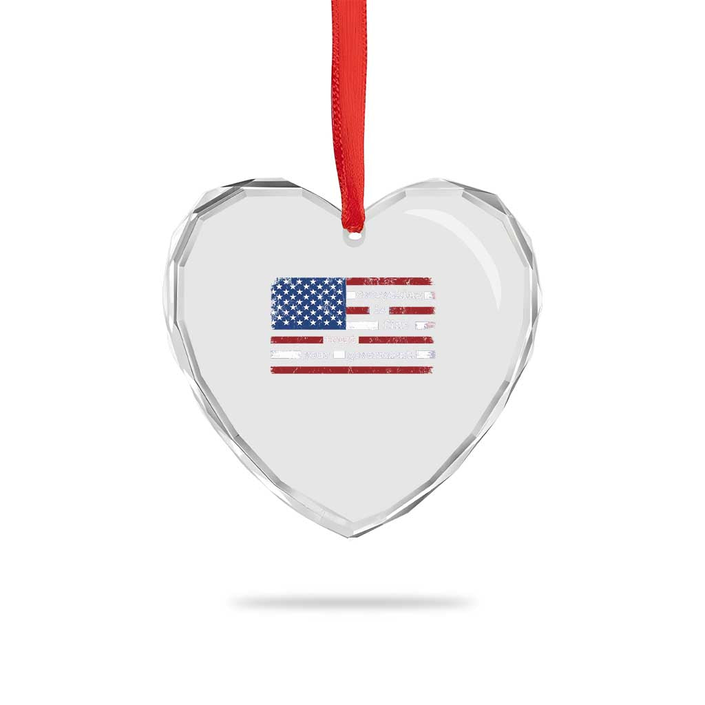 Everything Is Fine Trust Your Government Heart Crystal Glass Ornament Funny Political American Flag TS11 Print Your Wear