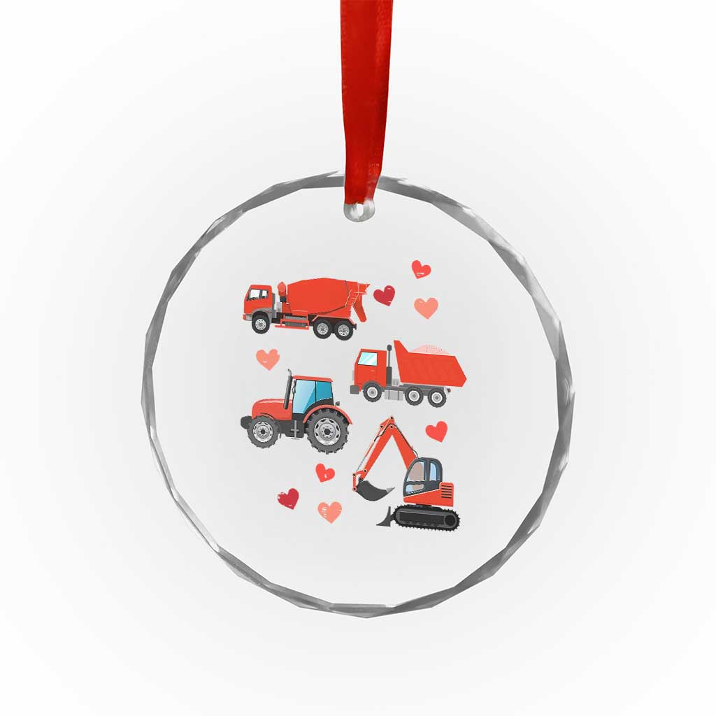 Excavator Construction Crystal Glass Ornament Car Tractor Truck Lovers TS10 Print Your Wear