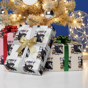 F Caw F Black Crow Halloween Meme Wrapping Paper Roll TS14 Print Your Wear