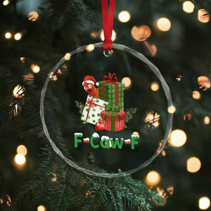 F Caw F Chicken Crystal Glass Ornament Funny Farm Life Holiday Gift TS12 Print Your Wear