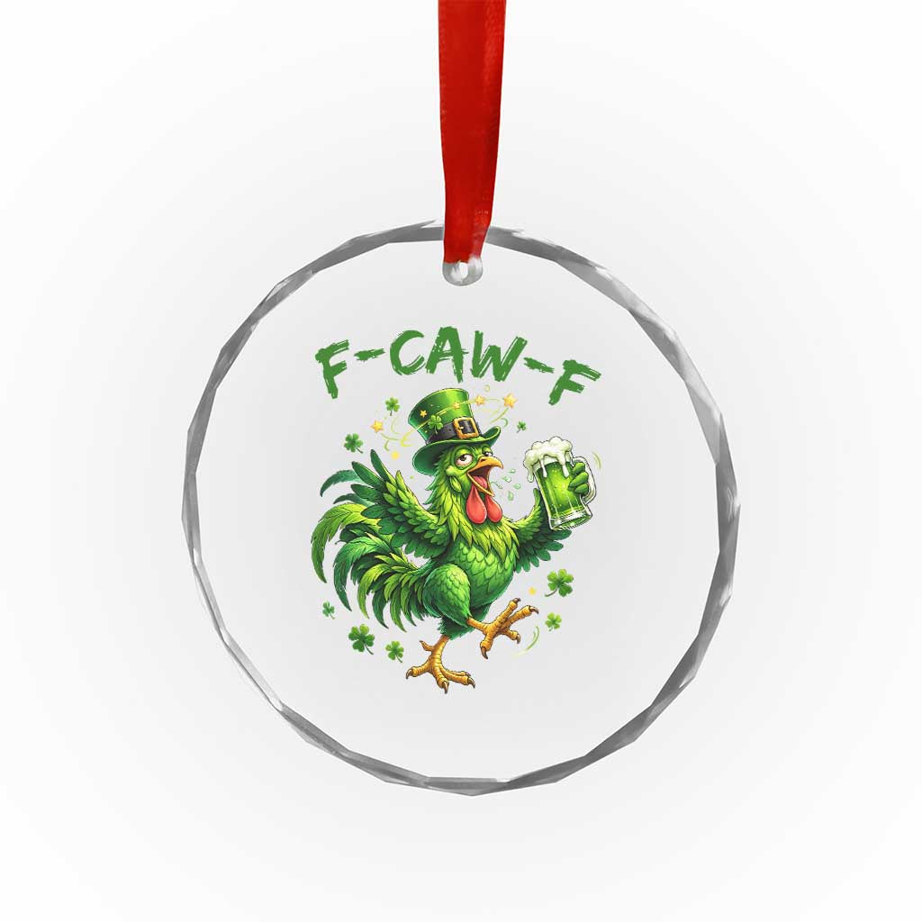 F Caw F Drunk Irish Chicken Crystal Glass Ornament Funny St Patricks Day Gift TS12 Print Your Wear