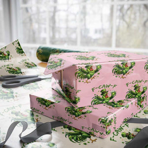 F Caw F Drunk Irish Chicken Wrapping Paper Roll Funny St Patricks Day Gift TS12 Light Pink Print Your Wear