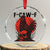 F Caw F Gothic Chicken Horror Crystal Glass Ornament Creepy Skull Rooster Halloween Dark Humor TS02 Transparent Glass 3'' Circle Print Your Wear