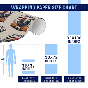 F Caw F Halloween Chicken Skeleton Wrapping Paper Roll Spooky Funny Rooster Meme TS02 Print Your Wear