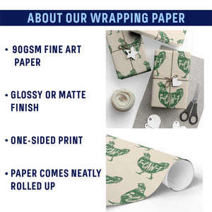 F Caw F Lucky Chicken Wrapping Paper Roll Funny St Patricks Day TS14 Print Your Wear