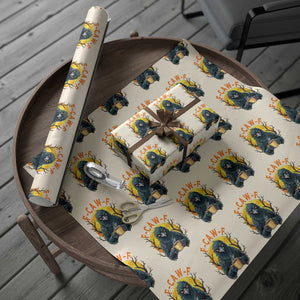 F Caw F Raven Coffee Wrapping Paper Roll Funny Halloween Sarcastic Gothic Bird with Attitude TS02 Beige Print Your Wear