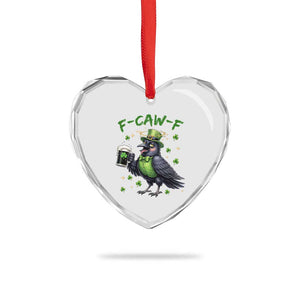 F Caw F Raven Lover Heart Crystal Glass Ornament Funny St Patricks Day Gift TS12 Print Your Wear