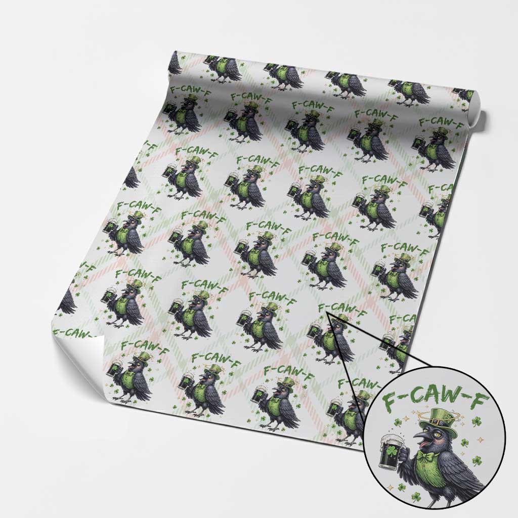 F Caw F Raven Lover Wrapping Paper Roll Funny St Patricks Day Gift TS12 Christmas Plaid Print Your Wear
