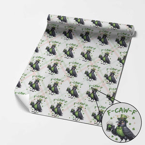 F Caw F Raven Lover Wrapping Paper Roll Funny St Patricks Day Gift TS12 Christmas Plaid Print Your Wear
