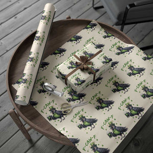 F Caw F Raven Lover Wrapping Paper Roll Funny St Patricks Day Gift TS12 Beige Print Your Wear