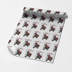 F Caw F Raven Sarcastic Joke Wrapping Paper Roll Holiday Gag Gift TS12 White Print Your Wear
