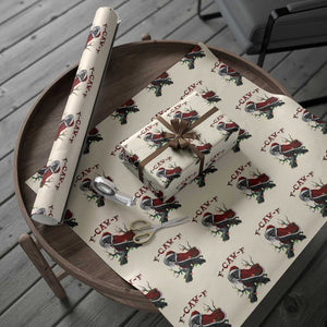 F Caw F Raven Sarcastic Joke Wrapping Paper Roll Holiday Gag Gift TS12 Beige Print Your Wear