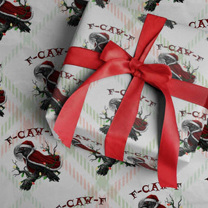 F Caw F Raven Sarcastic Joke Wrapping Paper Roll Holiday Gag Gift TS12 Christmas Plaid Print Your Wear