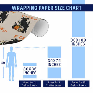 F Caw F Raven Witch Coffee Wrapping Paper Roll Funny Halloween Sarcastic Gothic Bird with Attitude TS02 Print Your Wear