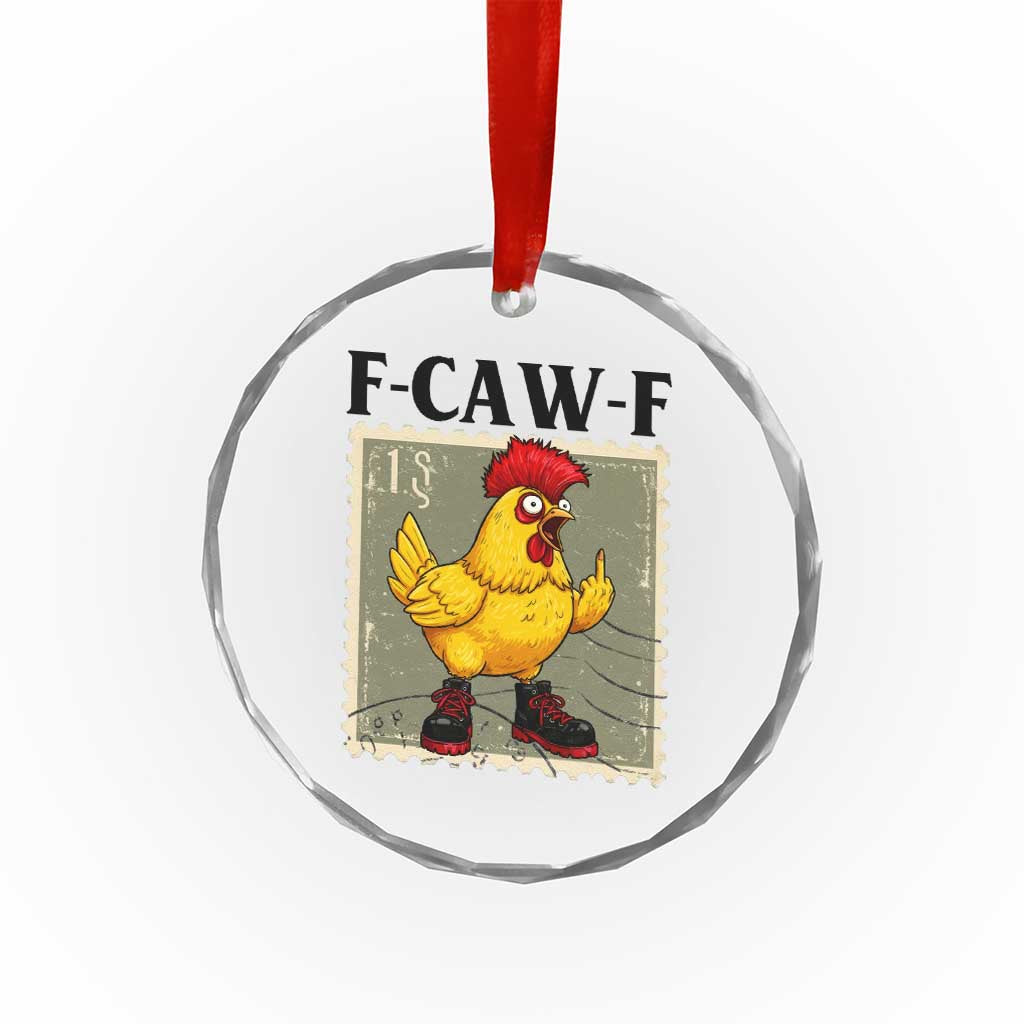 F Caw F Screaming Chicken Crystal Glass Ornament Metal Heavy Punk Rock Music TS10 Print Your Wear