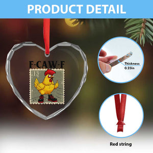 F Caw F Screaming Chicken Heart Crystal Glass Ornament Metal Heavy Punk Rock Music TS10 Print Your Wear