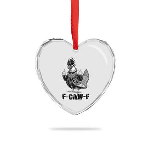 F Caw F Screaming Chicken Heart Crystal Glass Ornament Metal Heavy Punk Rock Music Lovers TS10 Print Your Wear