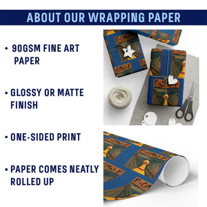 F Caw F Screaming Chicken Wrapping Paper Roll Funny Fawk Off Meme TS10 Print Your Wear