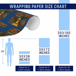 F Caw F Screaming Chicken Wrapping Paper Roll Funny Fawk Off Meme TS10 Print Your Wear