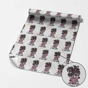 F Caw Love Wrapping Paper Roll Funny Anti Valentines Day Gothic Bird Meme TS14 Christmas Plaid Print Your Wear