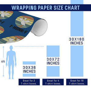 F Honk F Goose With Knife Wrapping Paper Roll Funny Chaotic Meme Gift TS12 Print Your Wear