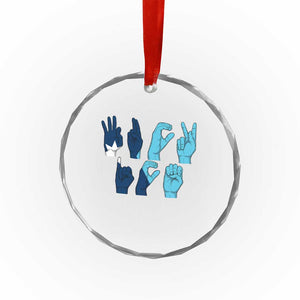 F Ice Out of Minneapolis Hand Signs Crystal Glass Ornament State Flag Justice Protest Resistance TS02 Print Your Wear