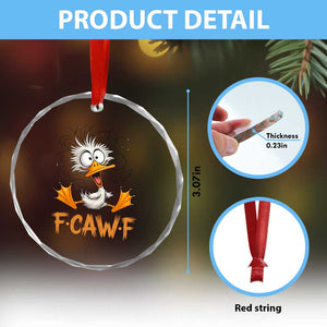 F Quack F Duck Lover Crystal Glass Ornament Funny Farm Gift TS12 Print Your Wear