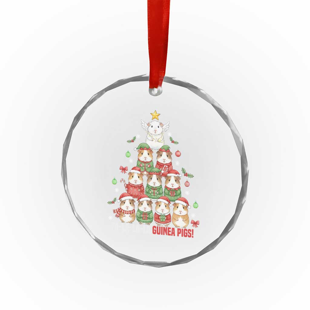 Fa La La La Guinea Pigs Crystal Glass Ornament Funny Christmas Cavy Lover Gift TS12 Print Your Wear